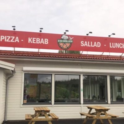 E-18 pizzeria vid preem macken i Slottsbron