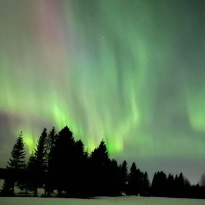 Snöskoteräventyr i arktiska natten