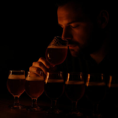 Ölprovning i mörker för två