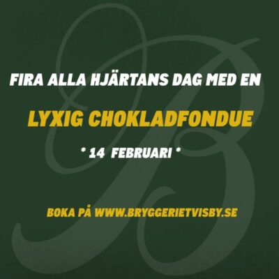 Alla Hjärtans Dag med chokladfondue på Bryggeriet Mat & Malt ❤️