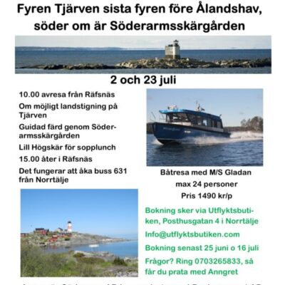 Årets nyhet! Båtutflykter i Roslagens skärgård i små grupper