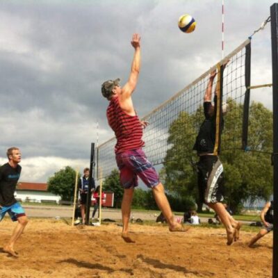 Beach volleyball, boule and outdoor gym in Mariestad