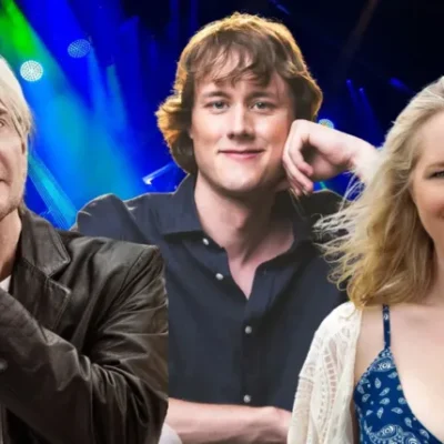 Carbe med gäster på Café Torpet