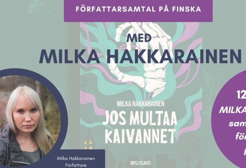 Författarsamtal på finska med Milka Hakkarainen