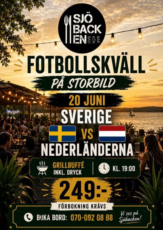 Fotbollskväll på storbild – Sverige vs Nederländerna