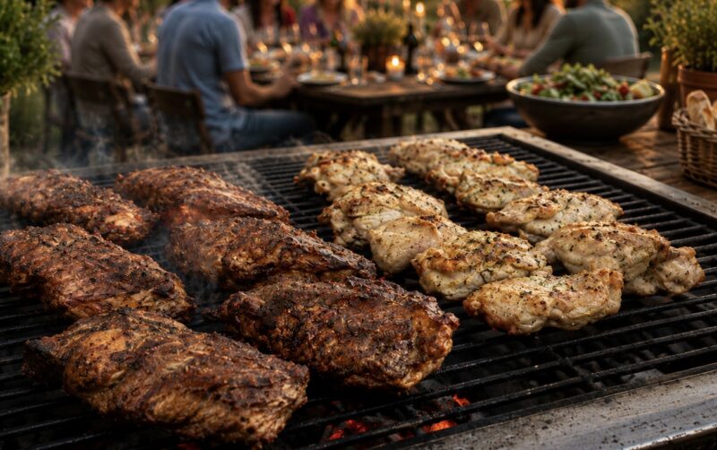 Grillkvällar med trubadur på Golfen