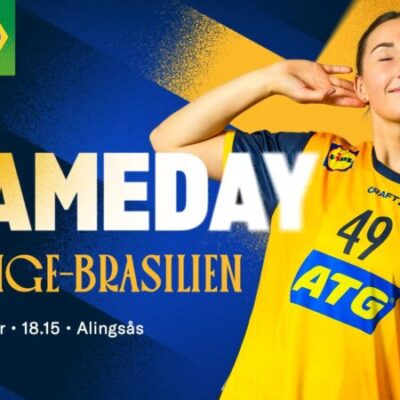 Handbollsmatch: Sverige-Brasilien
