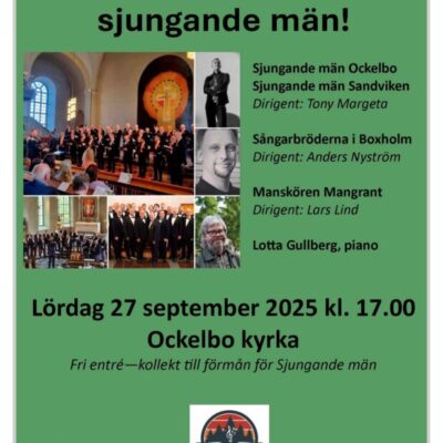 Höstkonsert med 100 sjungande män