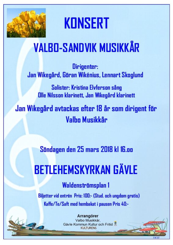 Konsert med Valbo-Sandvik Musikkår