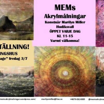 Konstutställning på Tingshuset i Delsbo, konstnär Marilyn Miller