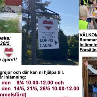 Lettlandshjälpens Loppislada i Ljugarn