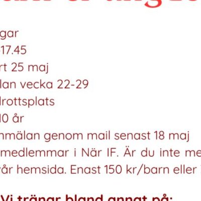 Löpträningar för barn ca 6-10 år