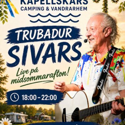 Midsommarafton med trubadur Sivars på Kapellskärs Camping