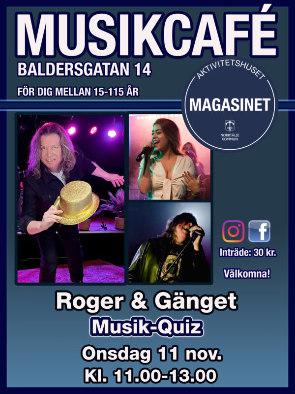 Musicafé med quiz på Magasinet