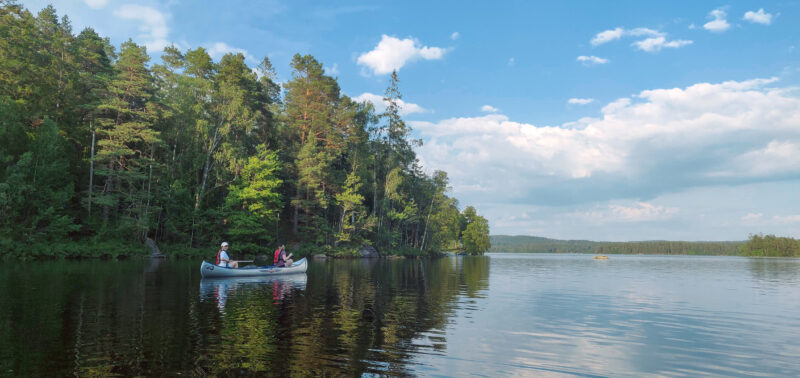 Paddla kanot i Sävelången
