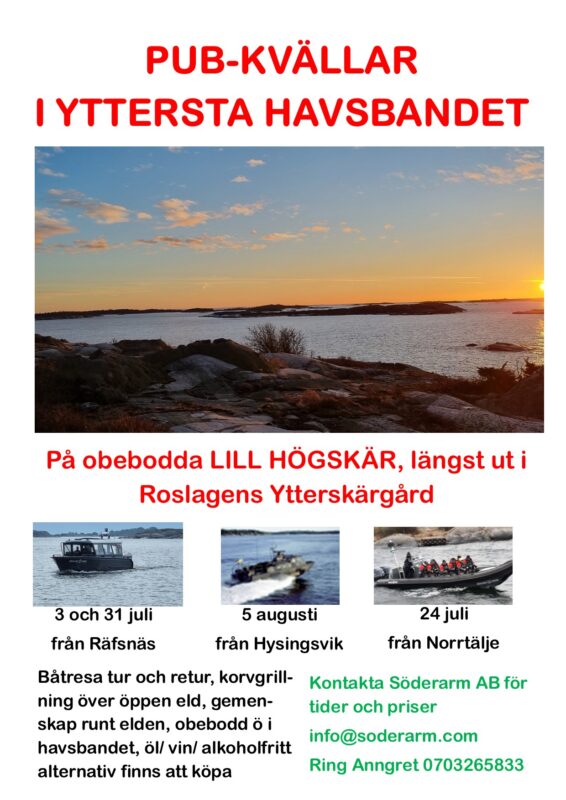 PUB-kvällar på Lill Högskär i yttersta havsbandet