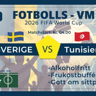 Sverige – Tunisien, 15/6 VM-Sommar i Trebo