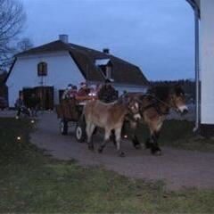 Traditionell julmarknad vid flottningsområdet på Gysinge Bruk