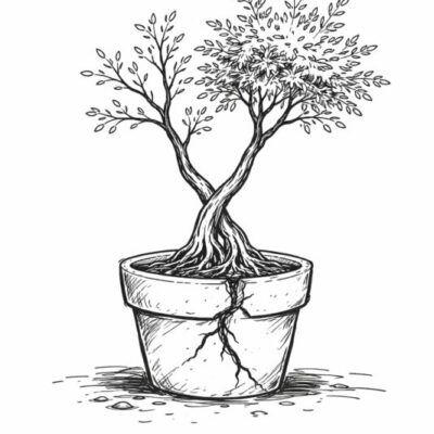 Två Träd i en Kruka